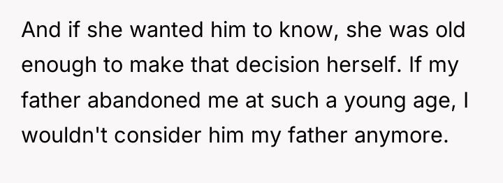 And if she wanted him to know, she was old...