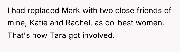 I had replaced Mark with two close friends of mine,...