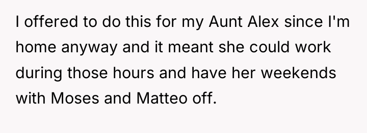 I offered to do this for my Aunt Alex since...