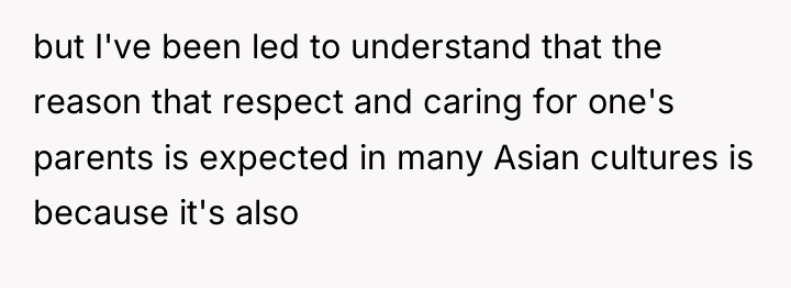 but I've been led to understand that the reason that...