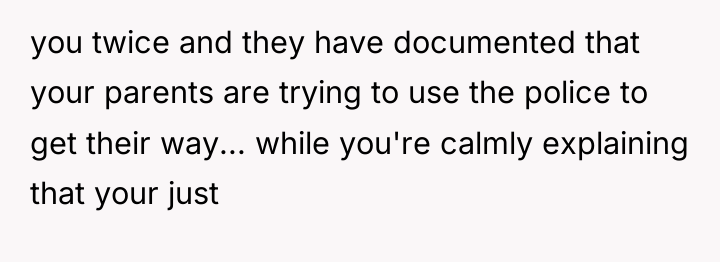 you twice and they have documented that your parents are...