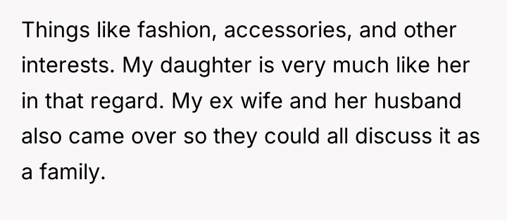 Things like fashion, accessories, and other interests. My daughter is...