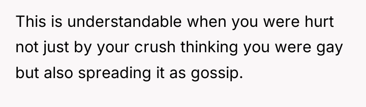 This is understandable when you were hurt not just by...