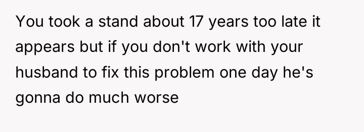 You took a stand about 17 years too late it...