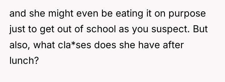 and she might even be eating it on purpose just...