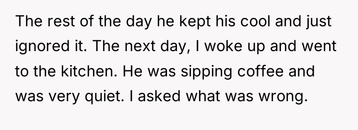 The rest of the day he kept his cool and...