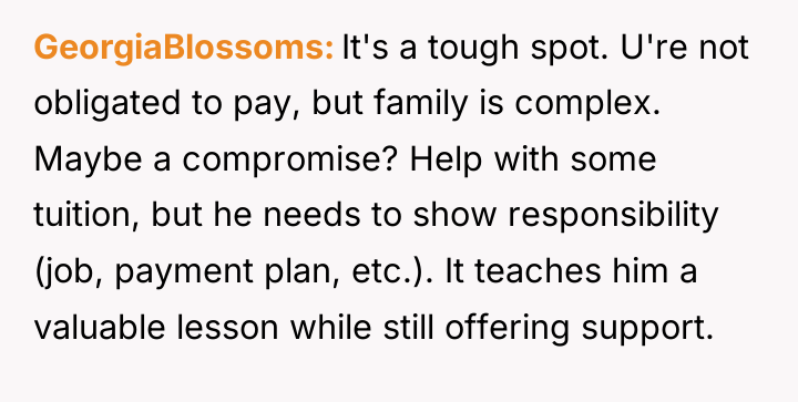 GeorgiaBlossoms It's a tough spot. U're not obligated to pay,...
