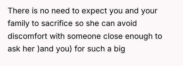 There is no need to expect you and your family...