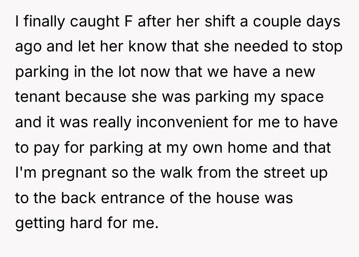 I finally caught F after her shift a couple days...