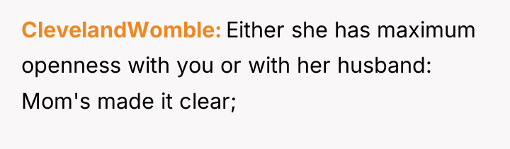 ClevelandWomble Either she has maximum openness with you or with...