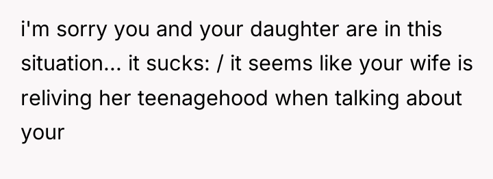 i'm sorry you and your daughter are in this situation......