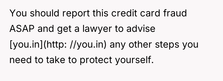 You should report this credit card fraud ASAP and get...