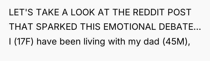 LET'S TAKE A LOOK AT THE REDDIT POST THAT SPARKED...