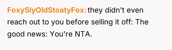 FoxySlyOldStoatyFox they didn't even reach out to you before selling...