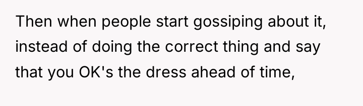 Then when people start gossiping about it, instead of doing...