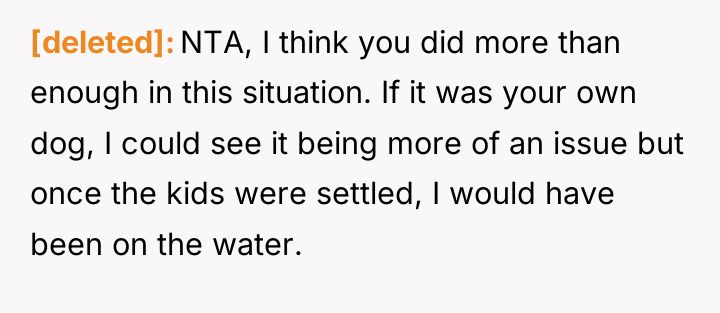[deleted] NTA, I think you did more than enough in...