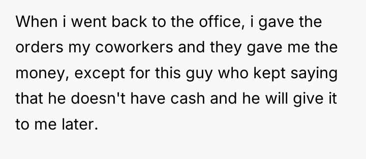 When i went back to the office, i gave the...