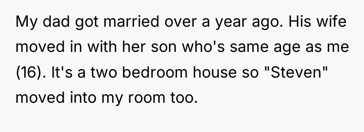 My dad got married over a year ago. His wife...