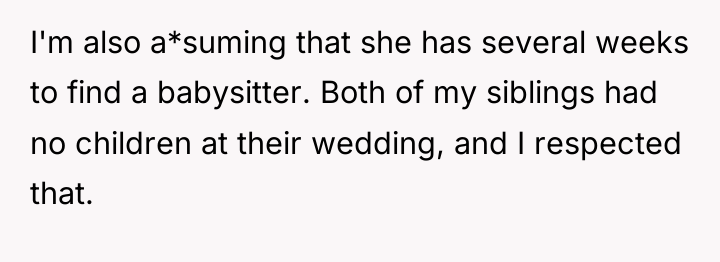 I'm also a*suming that she has several weeks to find...