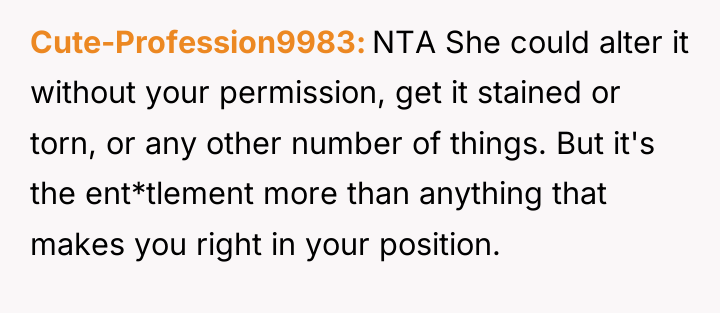 Cute-Profession9983 NTA She could alter it without your permission, get...