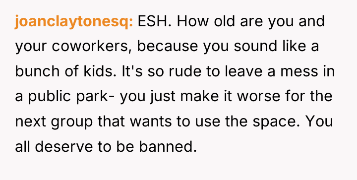 joanclaytonesq ESH. How old are you and your coworkers, because...