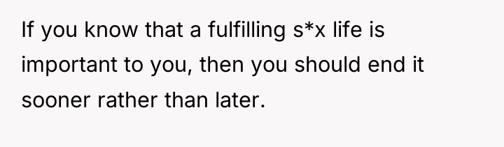 If you know that a fulfilling s*x life is important...