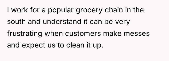 I work for a popular grocery chain in the south...