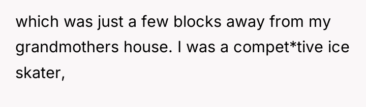 which was just a few blocks away from my grandmothers...