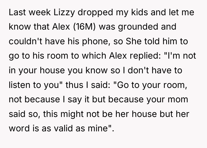 Last week Lizzy dropped my kids and let me know...