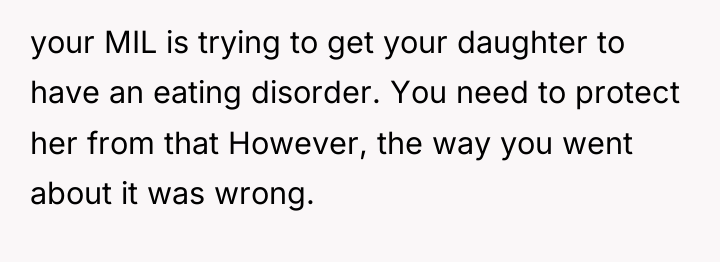 your MIL is trying to get your daughter to have...