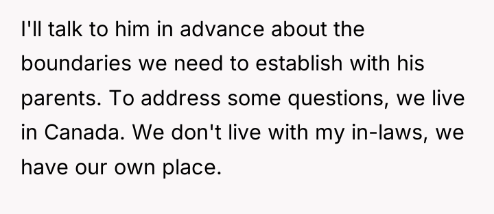 I'll talk to him in advance about the boundaries we...