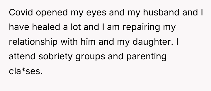 Covid opened my eyes and my husband and I have...