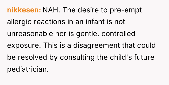 nikkesen NAH. The desire to pre-empt allergic reactions in an...