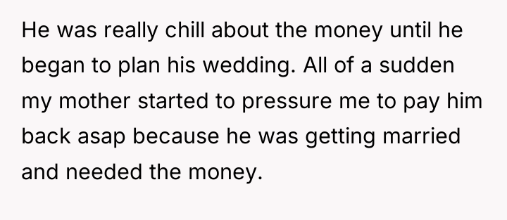 He was really chill about the money until he began...