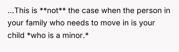 ...This is **not** the case when the person in your...