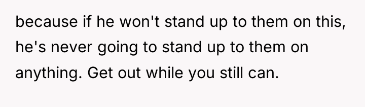 because if he won't stand up to them on this,...