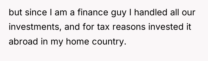 but since I am a finance guy I handled all...
