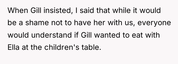 When Gill insisted, I said that while it would be...