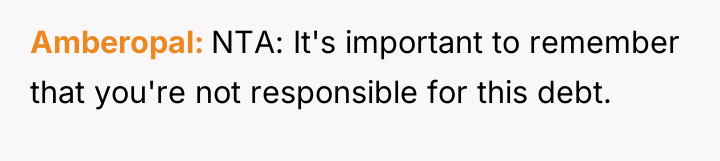 Amberopal NTA: It's important to remember that you're not responsible...