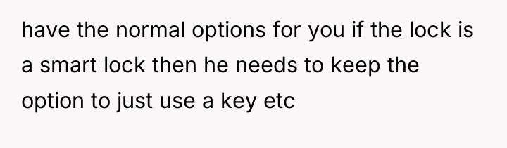 have the normal options for you if the lock is...