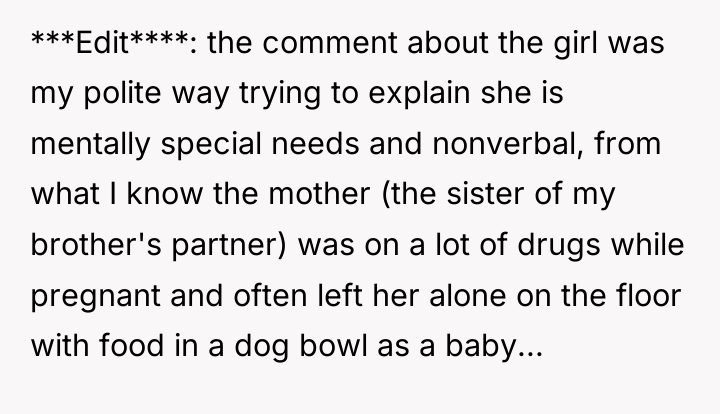 ***Edit****: the comment about the girl was my polite way...