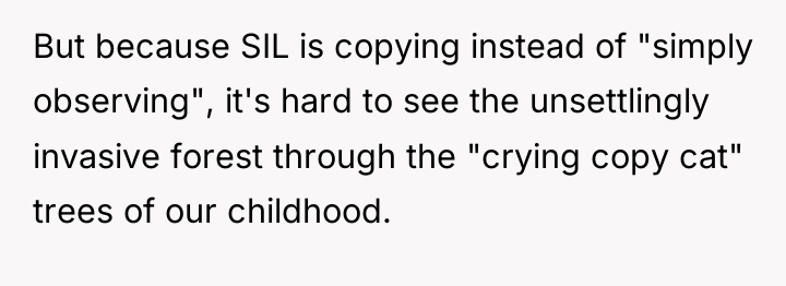 But because SIL is copying instead of "simply observing", it's...