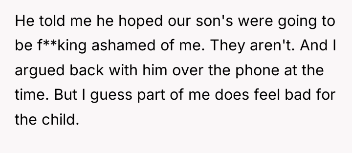 He told me he hoped our son's were going to...