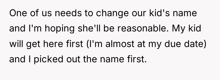 One of us needs to change our kid's name and...