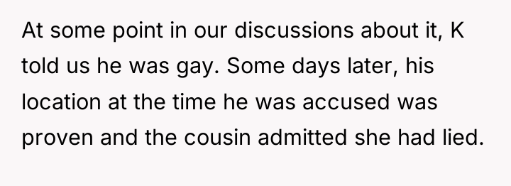 At some point in our discussions about it, K told...