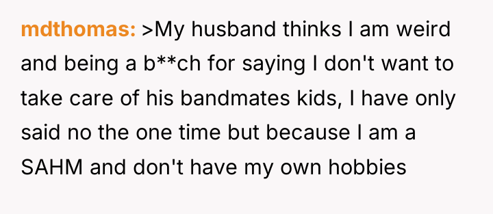 mdthomas >My husband thinks I am weird and being a...