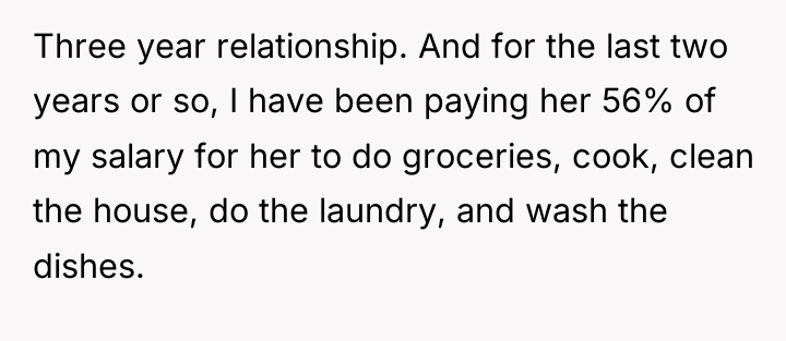 Three year relationship. And for the last two years or...
