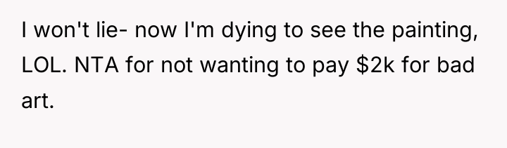 I won't lie- now I'm dying to see the painting,...