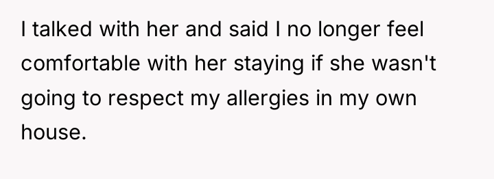 I talked with her and said I no longer feel...
