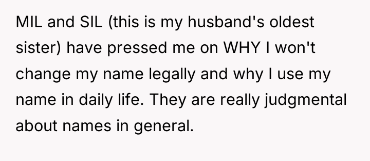 MIL and SIL (this is my husband's oldest sister) have...